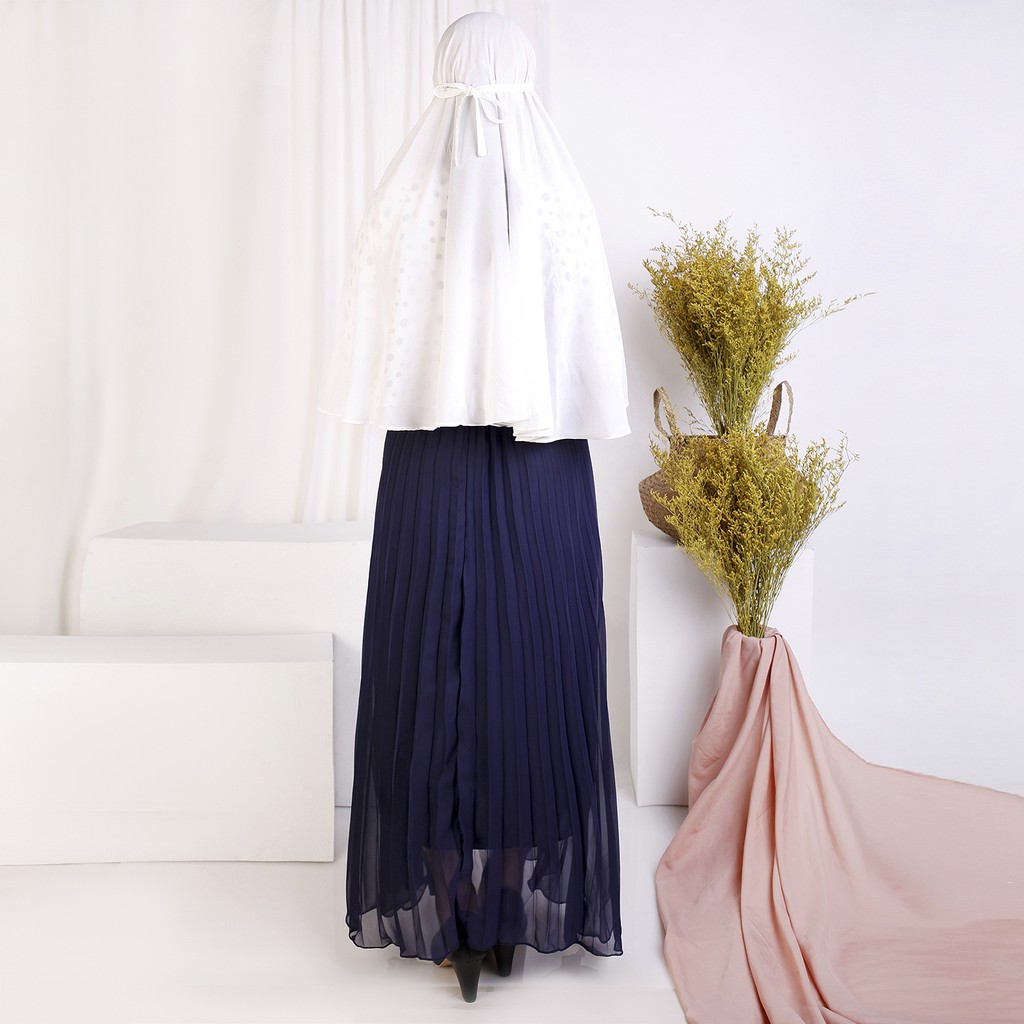 Long Dress gamis Lengan Panjang Sifon Muslimah Model terbaru - TheXshop Elois Onde