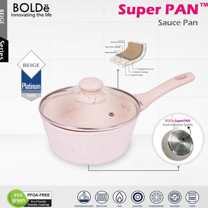 Produk Terbaik] Bolde Sauce Pan 18 Cm + Glass Lid