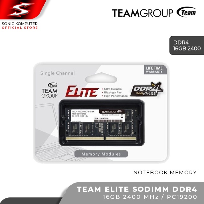 Memory RAM Team Elite DDR4 2400Mhz PC19200 Sodimm Memory Laptop