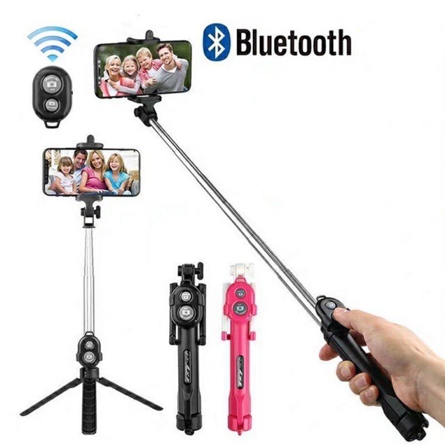 R3 Tongsis + Remot Tripod Tongsis 3 in 1 Remote Bluetooth