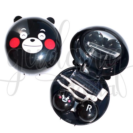 Tempat Softlens Black Bear Kotak Lensa Mata Beruang Hitam GH 502021