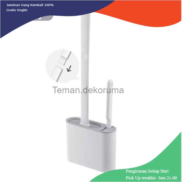 TD-DDG BOUSSAC Sikat Toilet Kamar Mandi TPR Silicone Bathroom Brush - HS-338