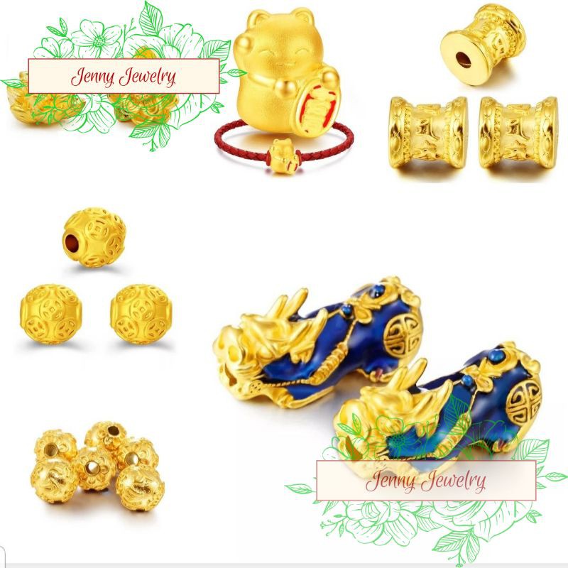 Bahan gelang emas hongkong pixiu jilin charm liontin