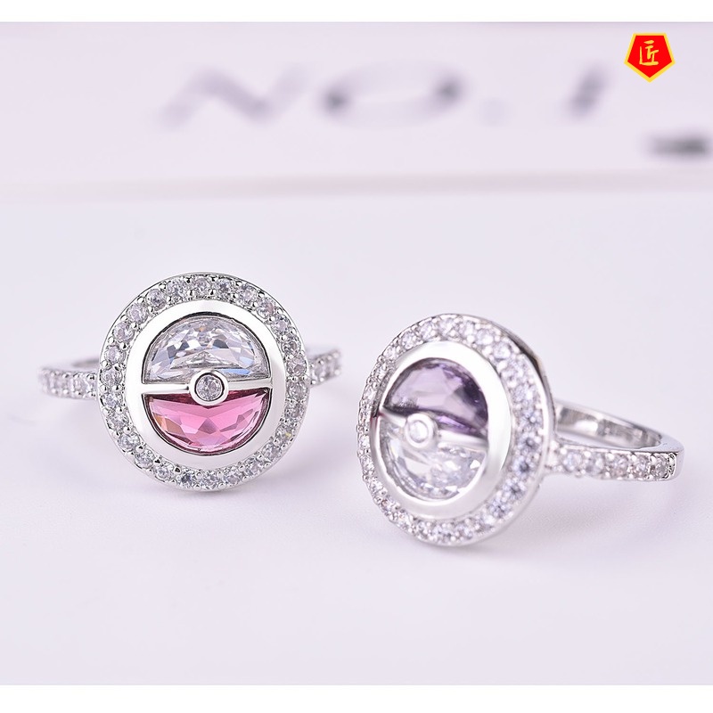 [Ready Stock]Creative 925 Silver Diamond Ring Simple Personality