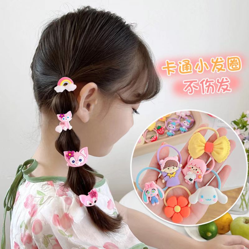 (Hello Girl) F148 Ikat Rambut Anak Set Ikat Rambut Anak 15 In 1 Kuncir Rambut Anak Lucu Import