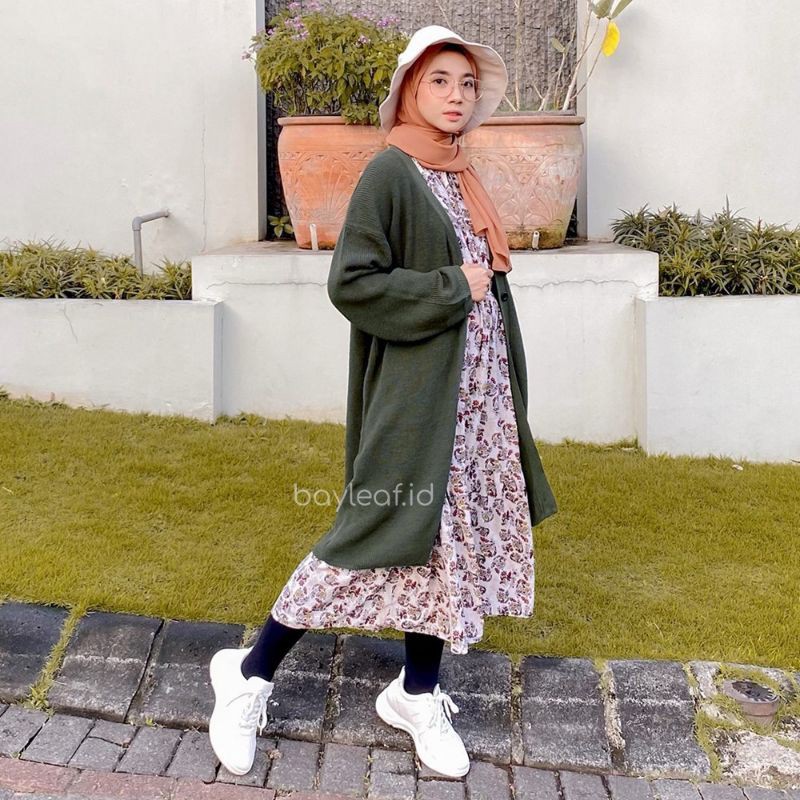 LETA KNIT LONG CARDI PREMIUM BY BAYLEAF.ID