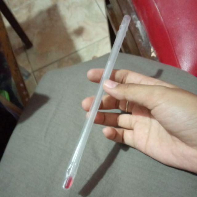 Termometer Kaca Skala 0-100 Derajat Celcius Panjang 200mm Untuk Laboratorium