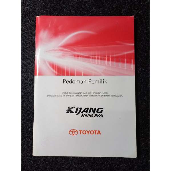 manual book / buku pedoman pemilik / buku manual toyota kijang innova reborn