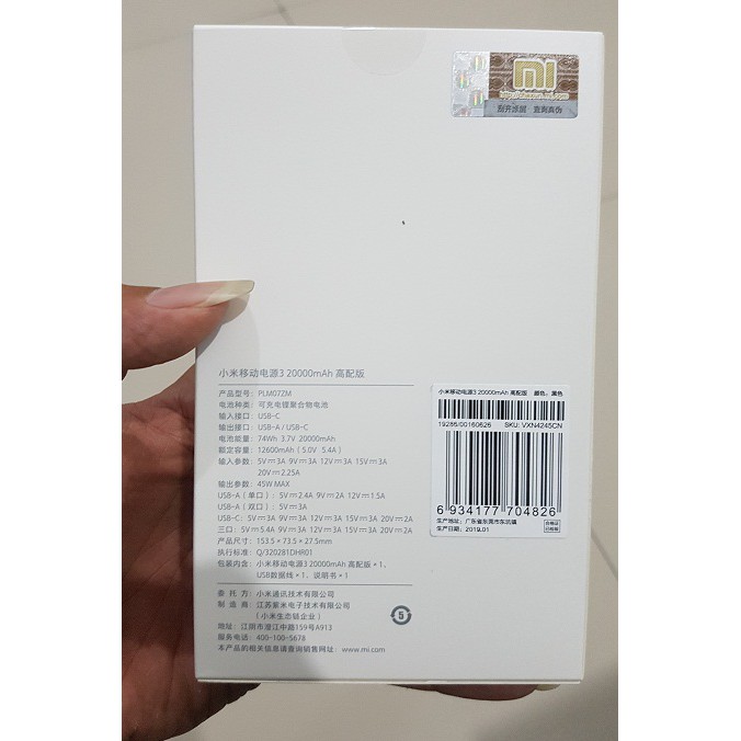 Power Bank Mi3 Xiaomi 20000mAh New Power bank 3 Pro 20000mAh 45W DAN 50W Type C Fast Charging Original