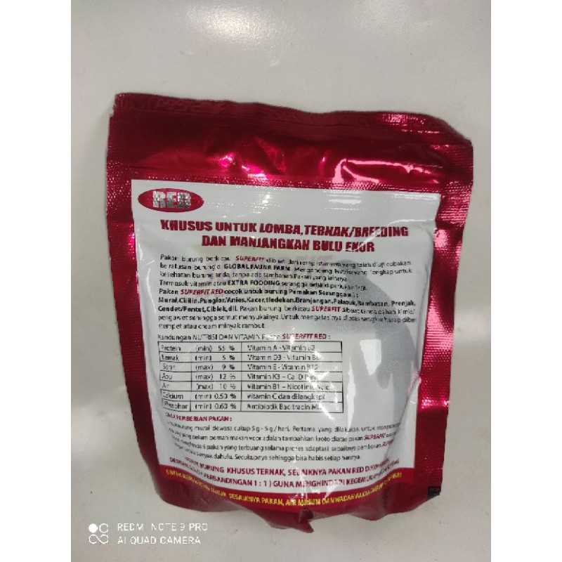 superfit red supervit voer burung murai lomba pakan burung protein tinggi