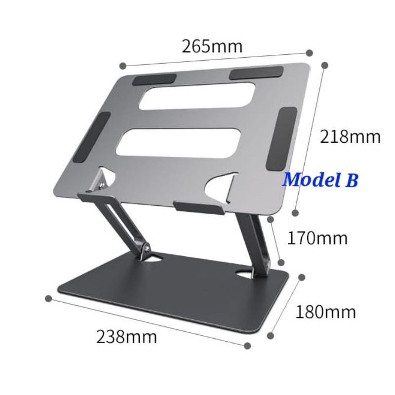 Stand Laptop Besi kuat Kokoh Laptop Stand Alas Laptop Stainless Steel