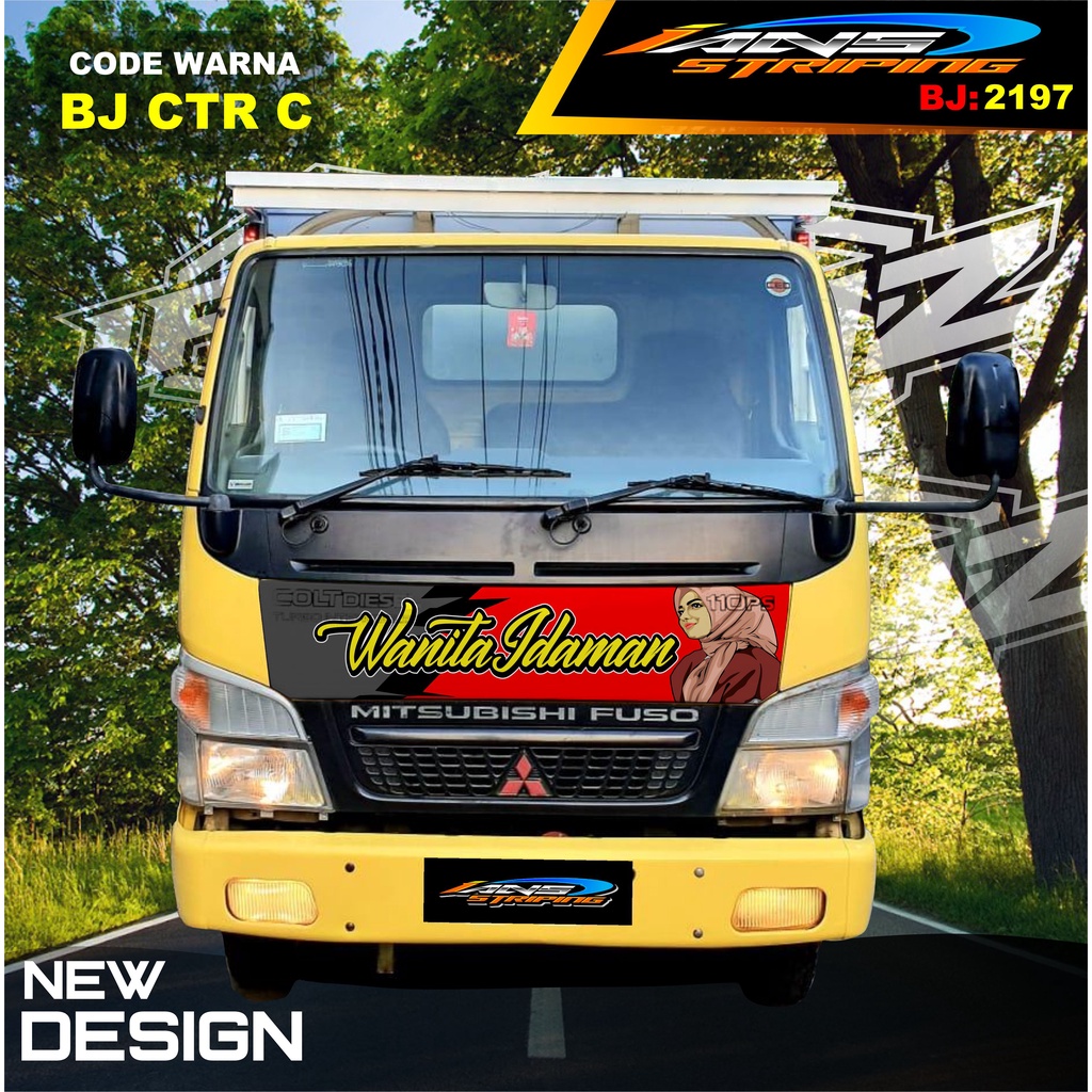 DECAL STIKER KAP DEPAN TRUK FUSO / STIKER KABIN TRUK RAGASA,UMPLUNG / STIKER KAP CUP DEPAN TRUK DINA,FUSO