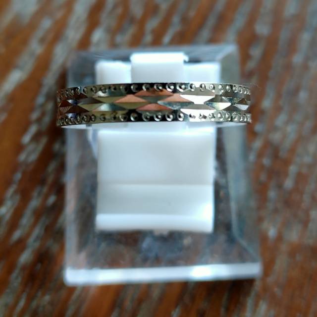 Cincin Perak 925 asli Wanita/Pria model irisan