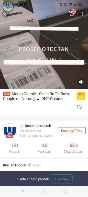 Maura Couple - Sania Ruffle Batik Couple Ori Ndoro Jowi Dnt Garansi Termurah Shopee - Batik Aisya