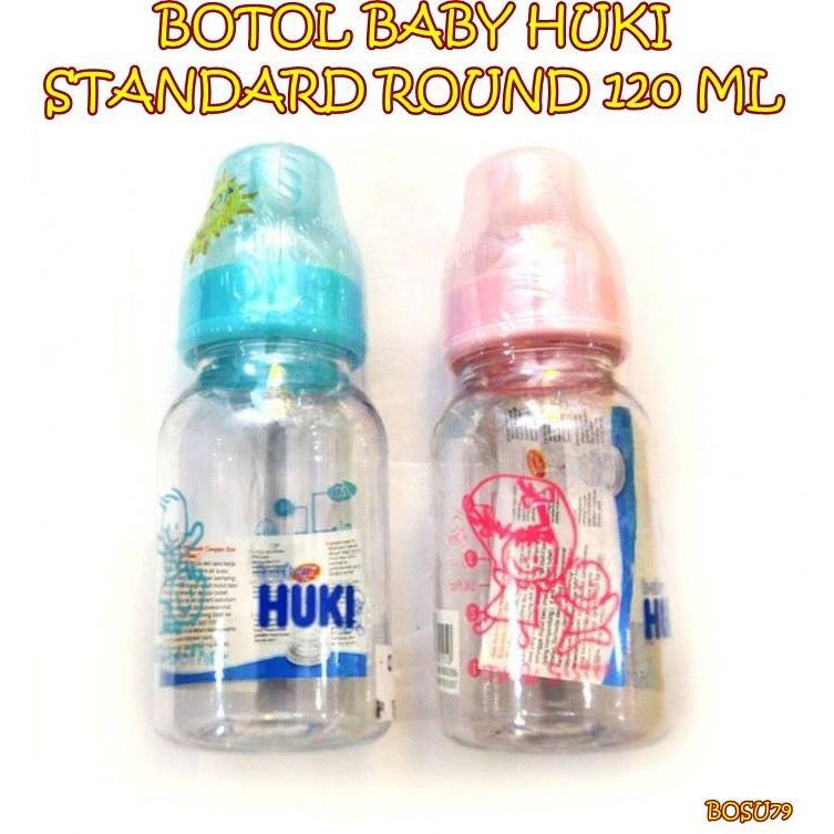 BOSU79 BOTOL BABY HUKI STANDARD ROUND 120 ML CI0032 nipple gepeng