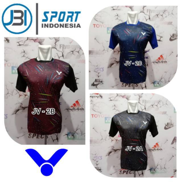 Jersey Yonex Victor  Blue baju badminton  kaos  tenis tenis 