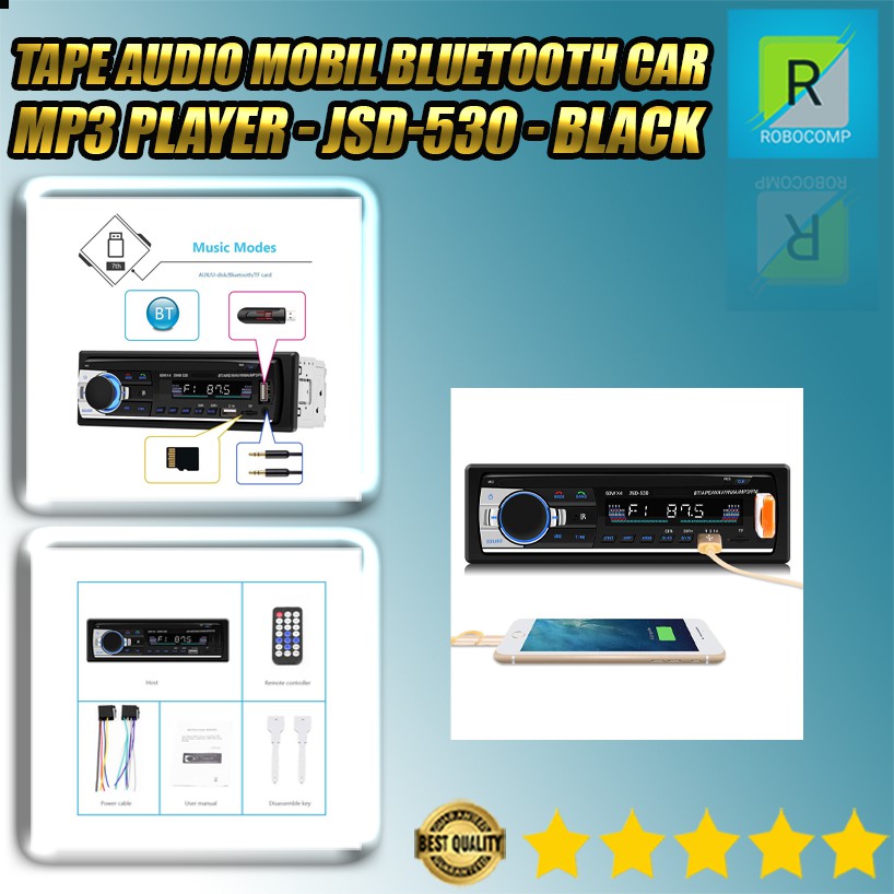 Tape Audio Mobil Bluetooth Car MP3 Player ZEEPIN - JSD-530