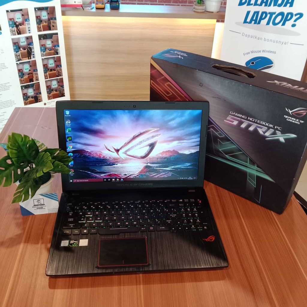 ASUS ROG i7Gen7 Ram16GB SSD256+1TBHDD Nvidia  Keyboard Backlight FullHD Second Bekas