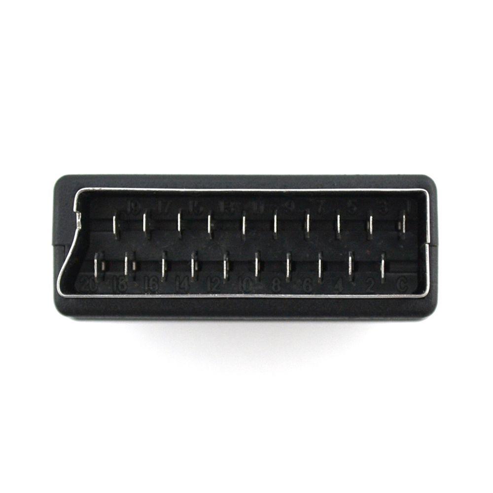 POPULAR Populer Scart Male to 3RCA Female Audio Phono Konektor Adapter Input Untuk PS4 WII DVD VCR
