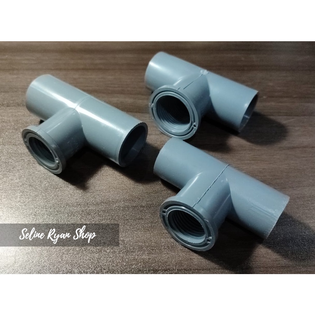 Sambungan Pipa Model T Drat / Fitting Pipa Tee Drat