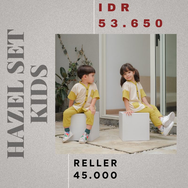 HAZEL SET - Promo 10.10 Family set Piayama set Baju tidur Daily wear Modis Kekinian Murah Unisex