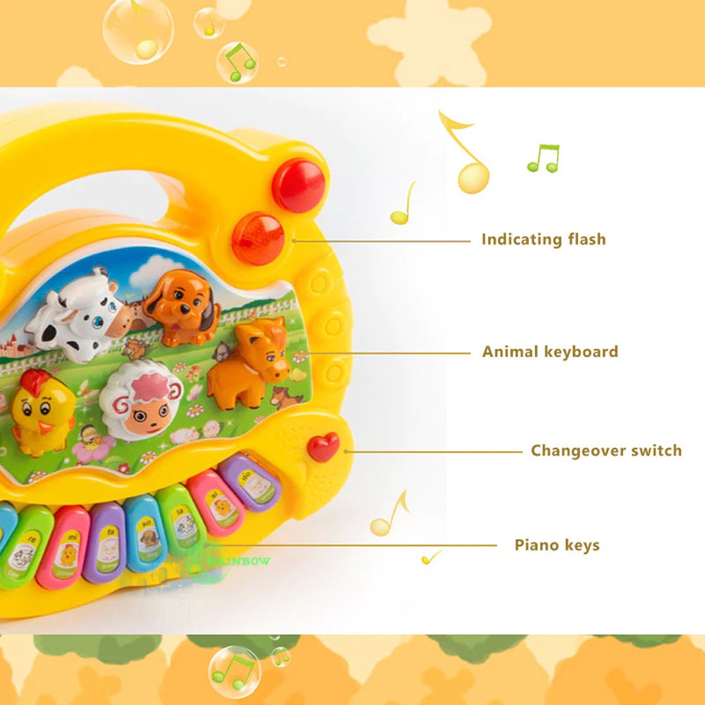 Animal Farm Piano Mainan Musik Anak dan Bayi / Mainan Edukasi Anak Animal Farm Piano / Music Piano Toy / Animal Farm Piano - Mainan edukasi Anak dan Bayi - WARNA ACAK / RANDOM