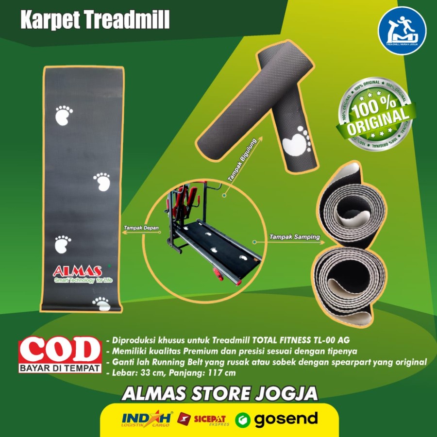 Spare Part Seperpart Karpet Carpet Treadmill Tredmill RUNNING BELT TL 004 AG Alat Olahraga Gym Karpe