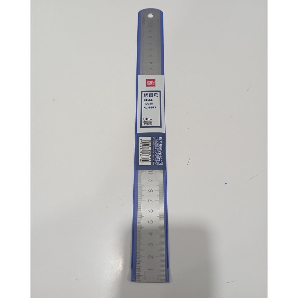 

Penggaris Besi 30 cm Bahan Stainless Steel Deli / Garisan Besi 30cm