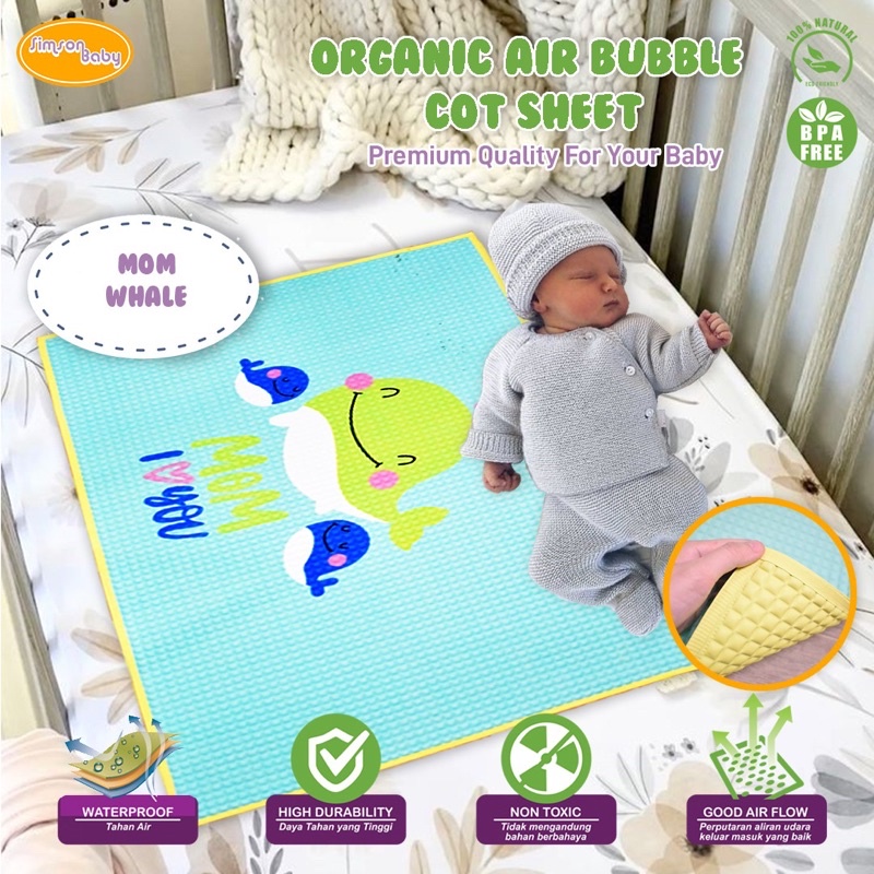 SIMSON BABY PERLAK ORGANIC - Perlak bayi 90 x 60 cm