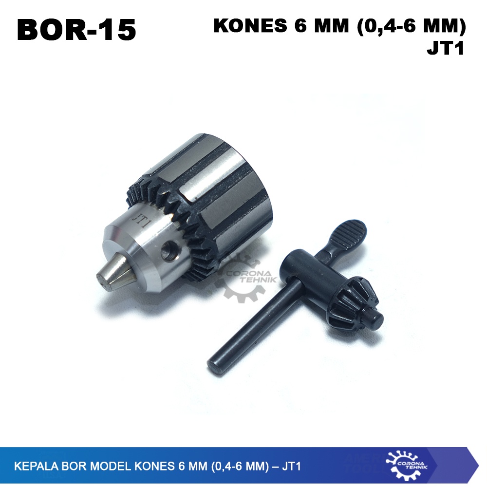 JT1 - Kepala Bor Model KONES 6 mm (0,4-6 mm)