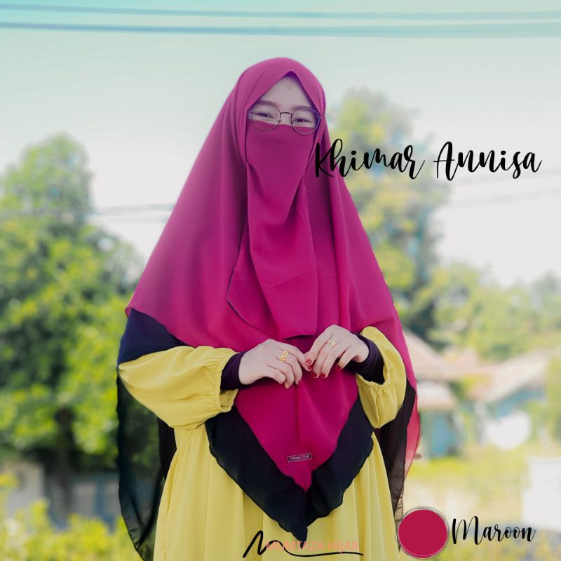 KHIMAR ANNISA BOLAK BALIK FREE CADAR BOLAK BALIK