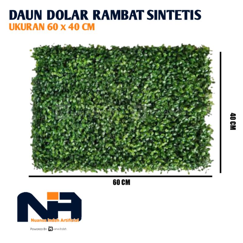 Dolar Sintetis Tanaman Penutup Dinding 40x60 cm