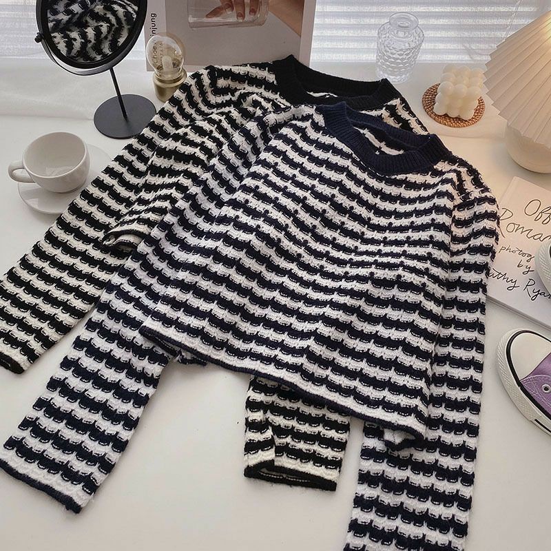 Milan Sweater Top Crop Twill Knit Import TM (D12/CX1339)