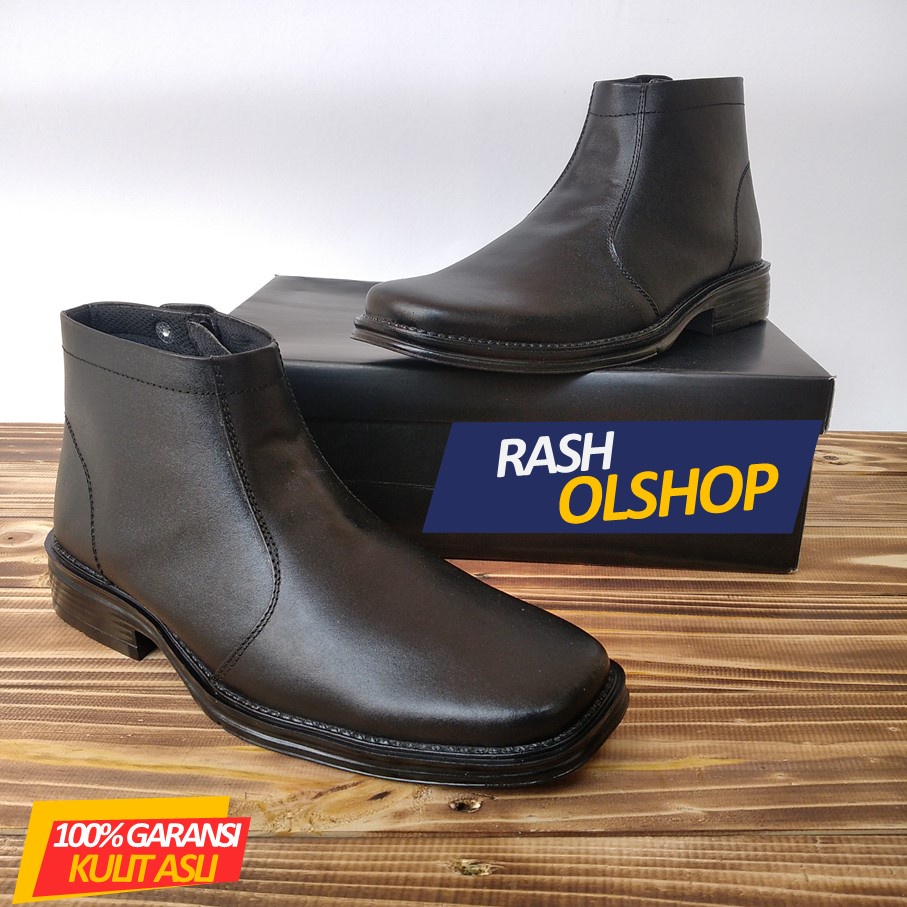 Sepatu PDH boots pria kulit asli sepatu boots pria