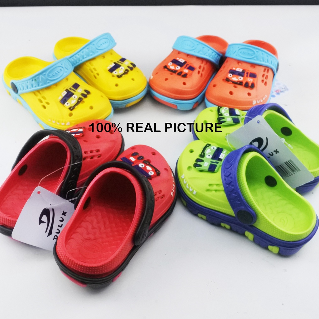Sandal Anak Laki-Laki Perempuan Model Slop Kokop Tayo Karet Spon Ringan