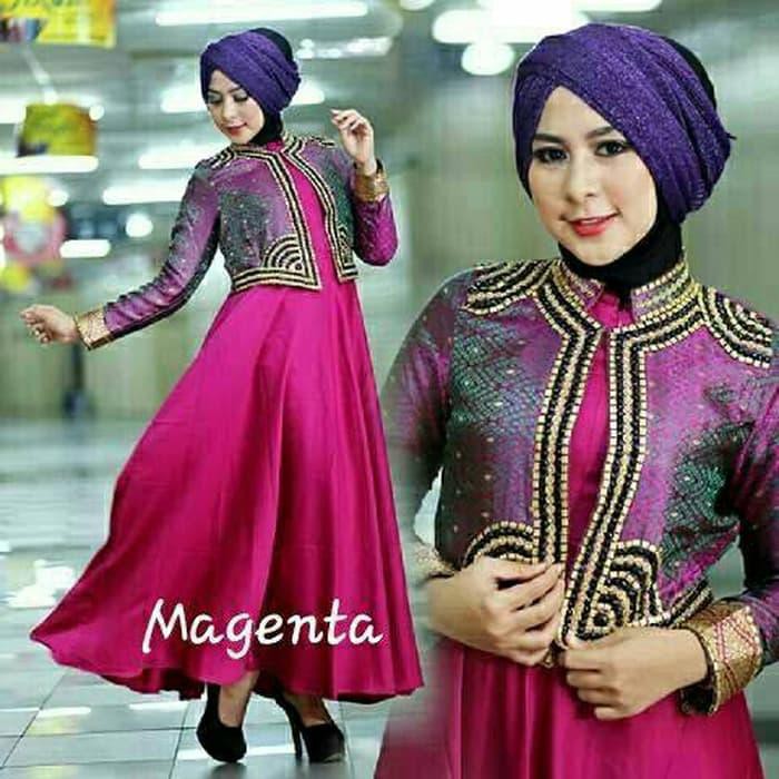 [gamis-wanita] GAMIS DIAN PELANGI MAGENTA