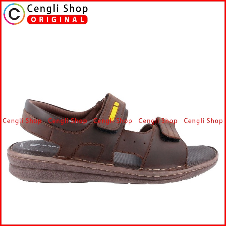 SANDAL SLINGBACK PAKALOLO PRIA ORIGINAL CASUAL KULIT ASLI COKLAT PB04