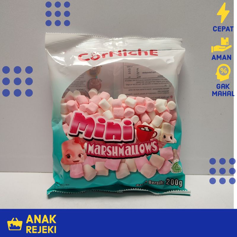 

Corniche Marshmallow Mini Pink White 200gr - Marsmellow Marsmallow