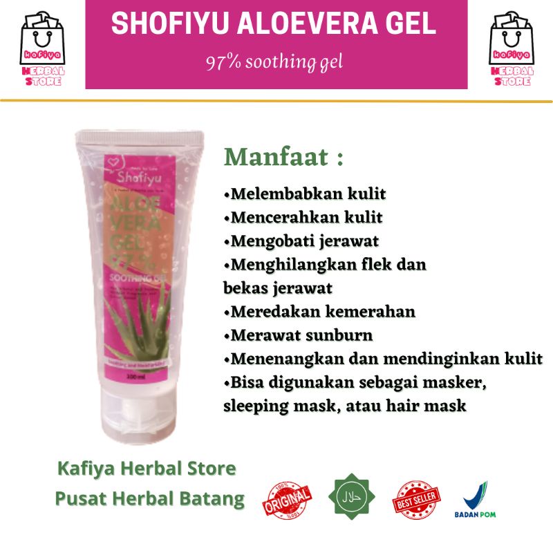 ALOEGEL / ALOEVERA SHOOTING GEL BY SHOFIYU ( melembabkan kulit / mengobati jerawat / mengatasi rambut rusak,patah,rontok ) Javahills mumtaz