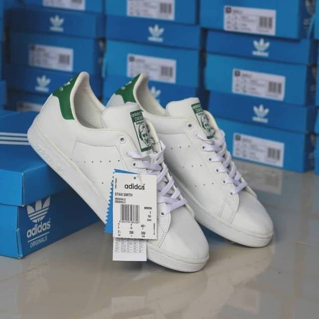 SEPATU CASUAL ADIDAS STANSMITH  WHITE GREEN