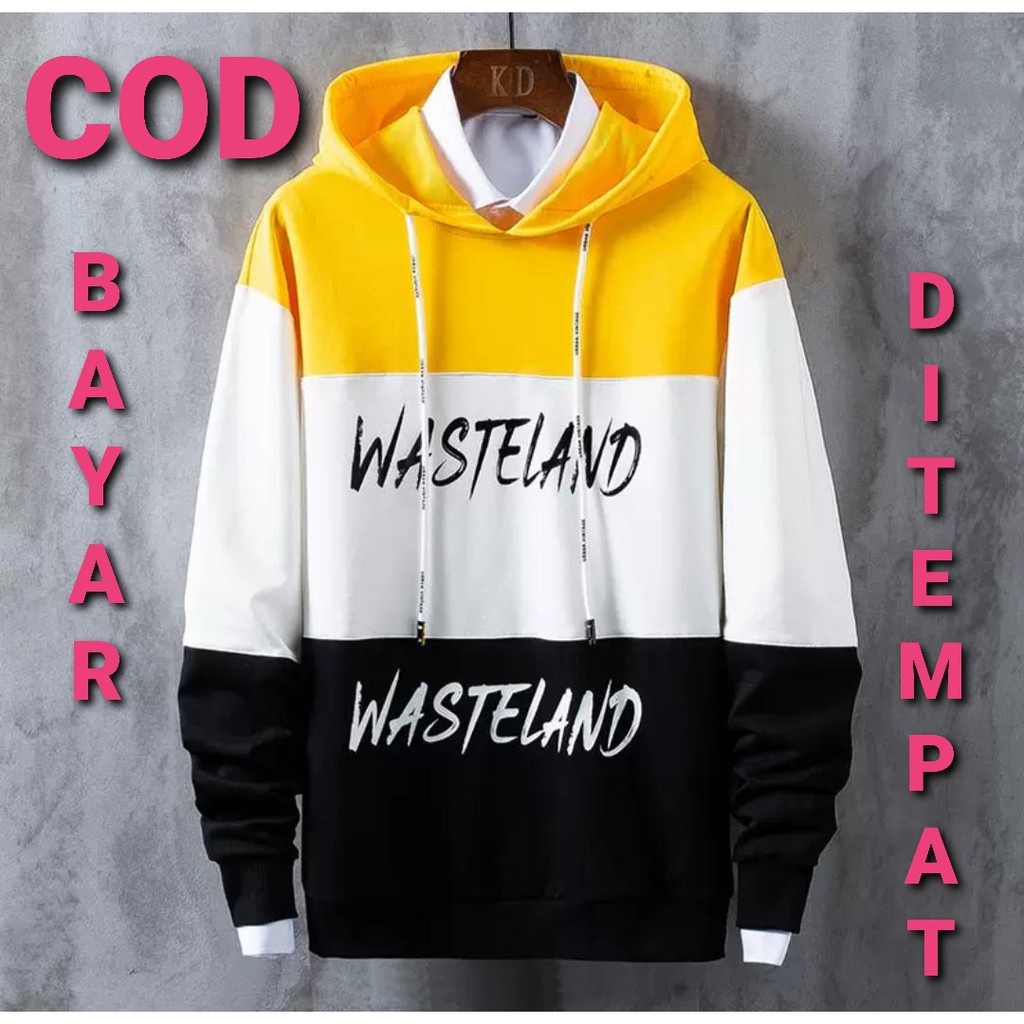 VIGOOO(1KG BISA 4PCS) SWEATER PRIA LENGAN PANJANG WASTELAND/ HOODIE PRIA LENGAN PANJANG BAHAN FLEECE