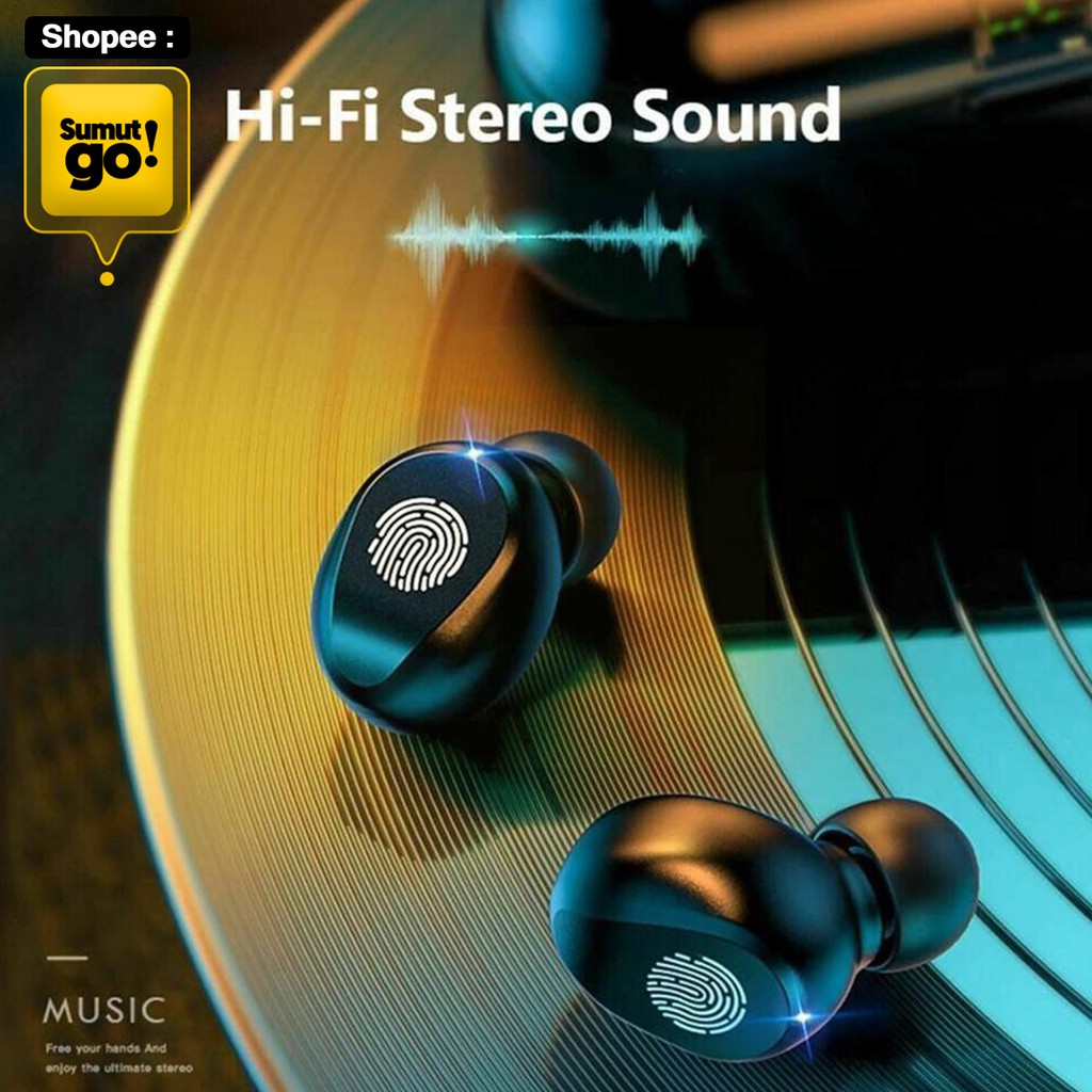 [Original] TWS F9 Earphone Bluetooth 5.0 / Headset Wireless Stereo HiFi / Earbuds Waterproof / untuk Android ios / Produk Asli-4