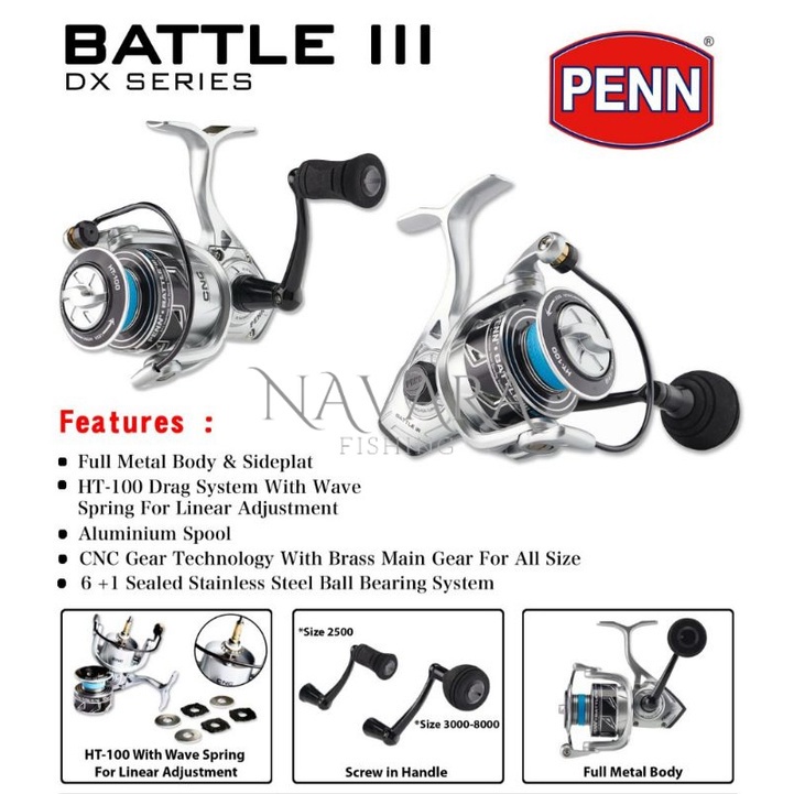 Reel spinning penn battle III Dx Series 4000~8000