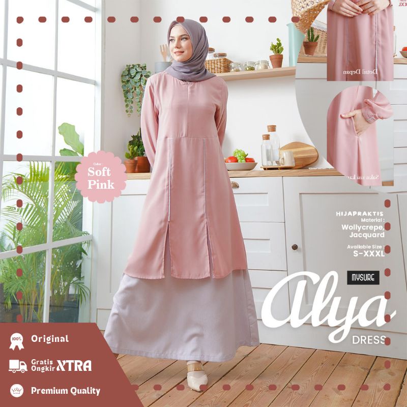 Gamis Alya Mysure - Classy Feminime Dress