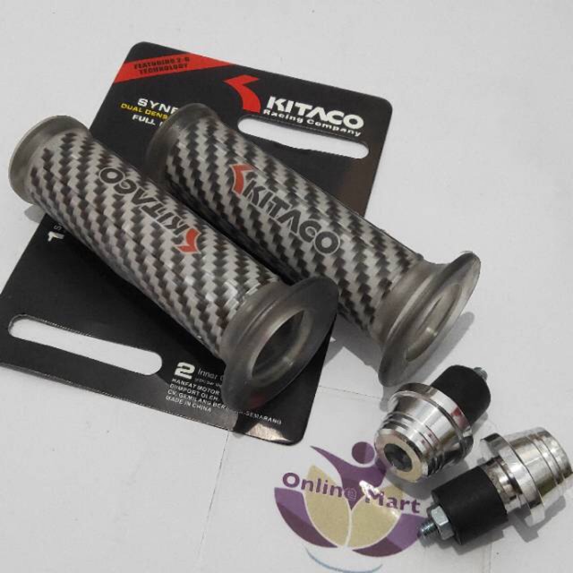 Grip Handgrip karbon merek Kitaco Free Jalu stang CNC