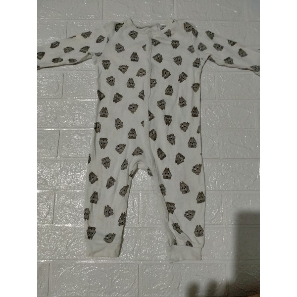 Preloved Sleepsuit Chipmunks H&M Baby Preloved Sleepsuit Bayi HnM Baby Preloved Piyama Anak H&M Kids