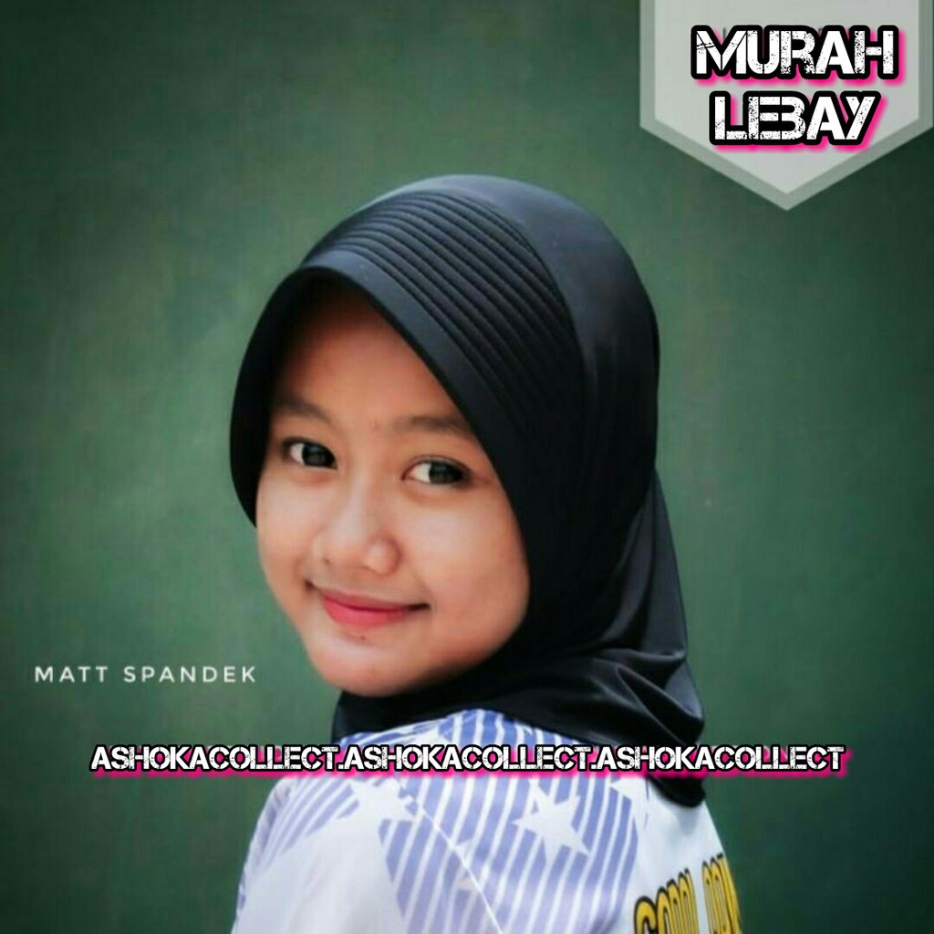 Hijab Instan Sport Kerudung Olahraga spandek bergo polos Linear / Hijab Sporty Pendek-2