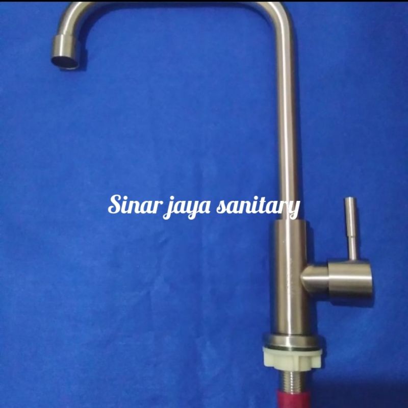 Kran sink meja L stainless sus 304 / Kran sink pipa L stainless