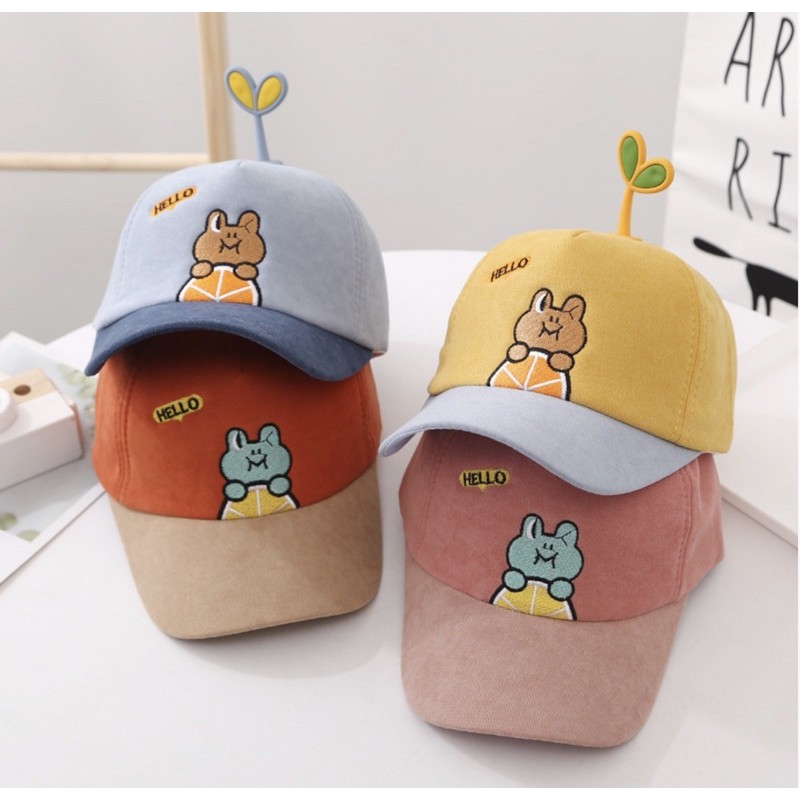 Topi Baseball Anak Laki Laki / Perempuan Model Hello FROG Import-1