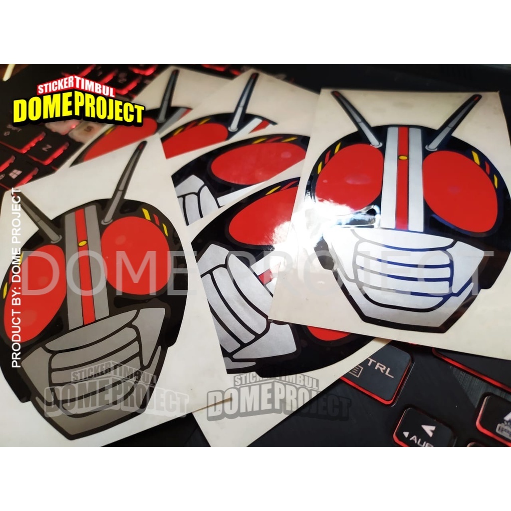 STIKER MOTOR KEREN KAMEN RIDER BLACK HEAD STICKER CUTTING OUTDOOR AKSESORIES MOBIL IMPORT